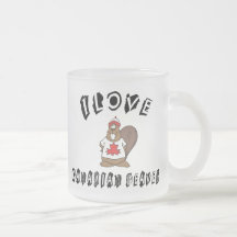 Naughty I Love Canadian Beaver Mug