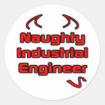Naughty Industrial Engineer Round Stickers