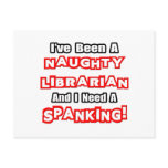 Naughty Librarian...Need a Spanking postcards