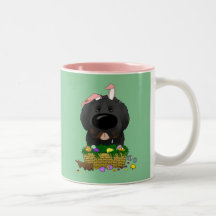 Naughty Newfie Happy Easter Coffee Mugs