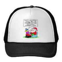 naughty nice politically correct santa claus mesh hat
