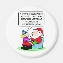 naughty nice politically correct santa claus refrigerator magnet