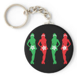 Naughty & Nice Sexy Xmas Silhouette keychains
