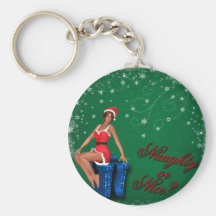 naughty or nice1 key chain