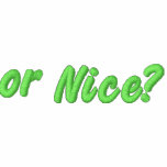 Naughty or Nice Embroidered Long Sleeve Polo Shirt