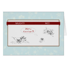 Naughty or Nice Hunting Weimaraners Greeting Cards