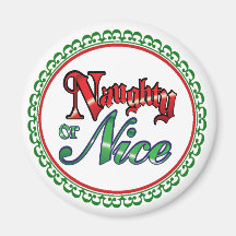 "Naughty or Nice" Magnets