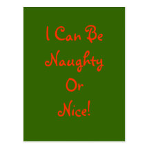 Naughty or Nice - Postcard