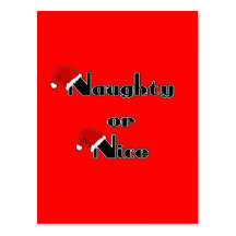 Naughty or Nice Postcards
