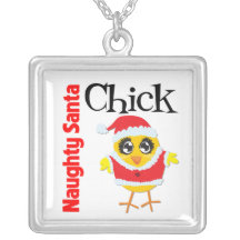 Naughty Santa Chick Custom Necklace