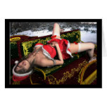 Naughty Santa Girl Christmas or Greeting Card