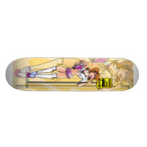 Naughty Schoolgirl Skateboard