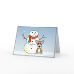 Naughty Snowman Corgi Christmas Card 2