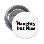 Naughy But Nice Christmas Pinback Buttons