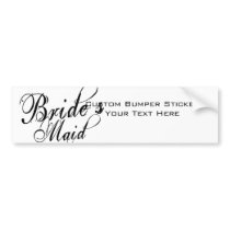 Naughy Grunge Script - Bride's Maid Black
