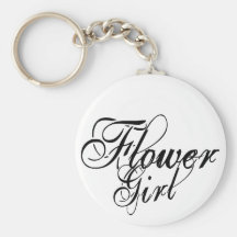 Naughy Grunge Script - Flower Girl Black Key Chains