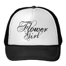 Naughy Grunge Script - Flower Girl Black Mesh Hats