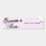 Naughy Grunge Script - Groom's Mom Black Bumper Sticker