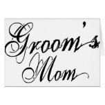 Naughy Grunge Script - Groom's Mom Black Card