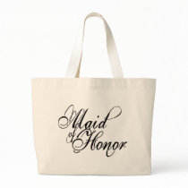 Naughy Grunge Script - Maid Of Honour Black Tote Bag