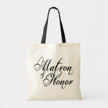 Naughy Grunge Script - Matron Of Honour Black Canvas Bag