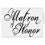 Naughy Grunge Script - Matron Of Honour Black Card
