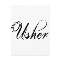 Naughy Grunge Script - Usher Black
