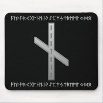 Nauthiz Rune grey mousepads