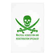 Nautical Acquisition& Redistribution Specialist GR Personalized Stationery