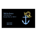 Nautical Anchor & Sailor Skull Hat Business Card
