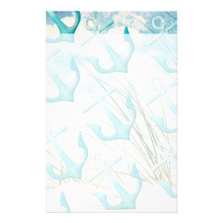 Beach Theme Stationery Templates, Beach Theme Custom Stationery Templates