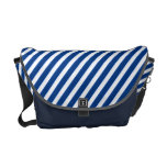 Nautical Blue and White Stripe Messenger Bag