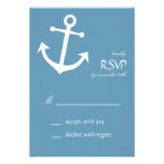 Nautical Boat Anchor RSVP Cards (Steel Blue Grey) Custom Invite