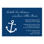 Nautical Boat Anchor Wedding Invitations (Navy)
