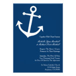 Nautical Boat Anchor Wedding Invites (Dark Blue)