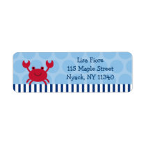 Nautical Crab Address Labels labels