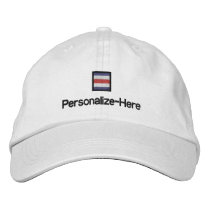 Nautical Flag "C" Personalized Boater's Hat