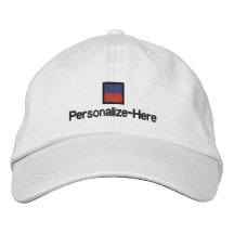 Nautical Flag "E" Personalized Boater's Hat Embroidered Baseball Caps