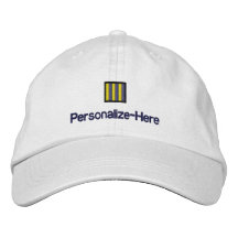 Nautical Flag "G" Personalized Boater's Hat Embroidered Baseball Caps