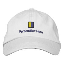 Nautical Flag "K" Personalized Boater's Hat