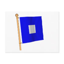 Nautical Flag 'P' Post Card