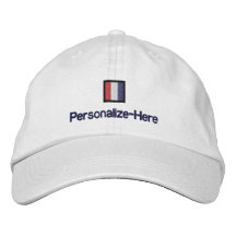 Nautical Flag "T" Personalized Boater's Hat Embroidered Baseball Caps