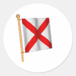 Nautical Flag 'V' Round Stickers
