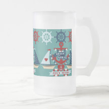 Nautical Hello Sailor Anchor Sail Boat Design Mugs