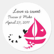Nautical Love Round Sticker