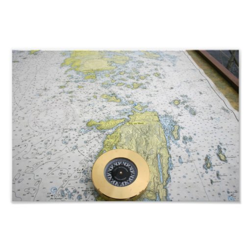 Nautical Map Photo Print