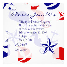 Nautical Scatter Personalized Announcement