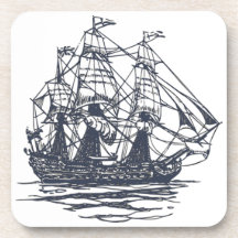 Nautical Ship Cork Coaster