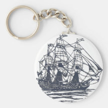 Nautical Ship Key Chain