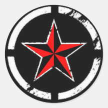 nautical star round stickers